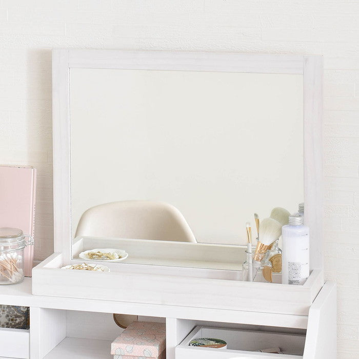 TOREM トレム ミラー ホワイト グレーナチュラル W524×D151×H450mm sat-tr55mrの画像