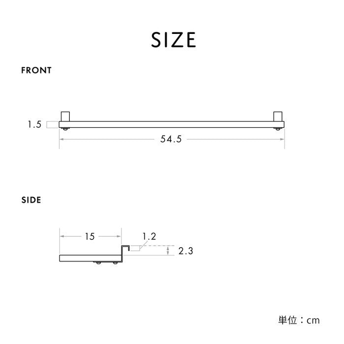 WALF ウォルフ オプション棚 2枚セット ホワイト ナチュラル ブラウン W545×D150×H15mm sat-wa60tの画像