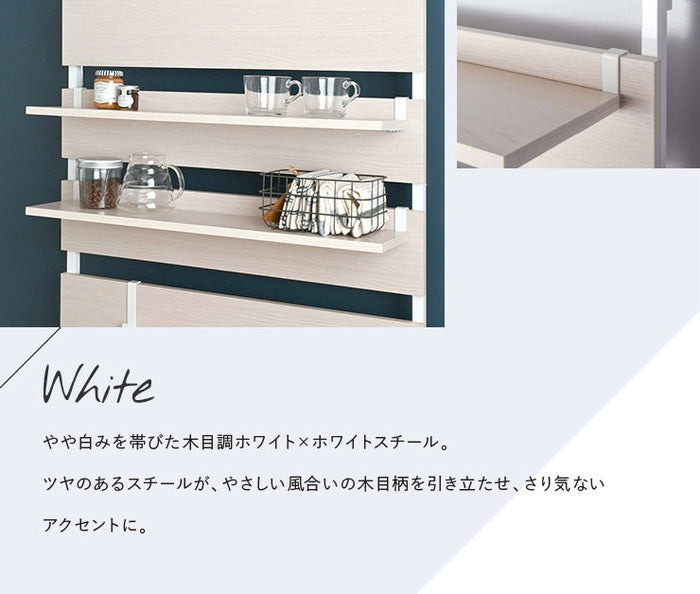 WALF ウォルフ オプション棚 2枚セット ホワイト ナチュラル ブラウン W745×D150×H15mm sat-wa80tの画像