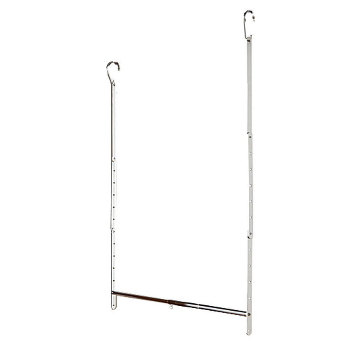収納 アップ ブランコ 吊り下げ ハンガー ホワイト 掛けるだけで 上下2段に 伸縮式 幅41?70cm sei-sh-17sの画像
