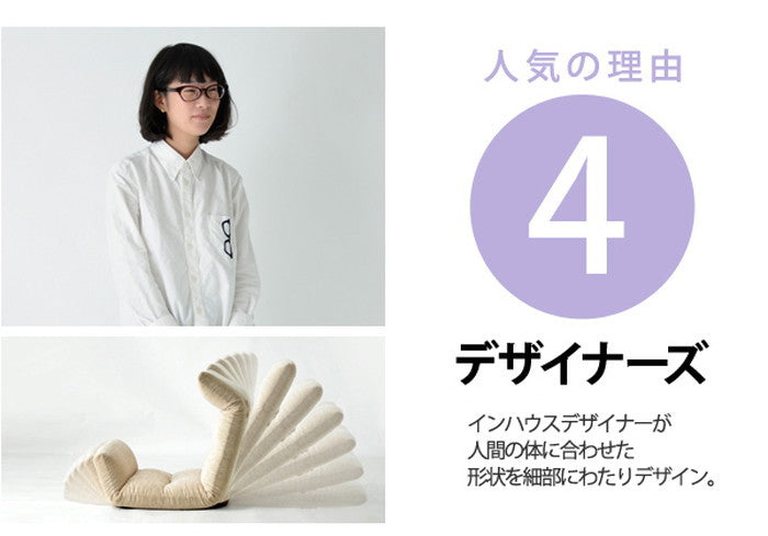 和楽の雲 日本製座椅子 2タイプ リクライニング付き チェアー sg-10163の画像