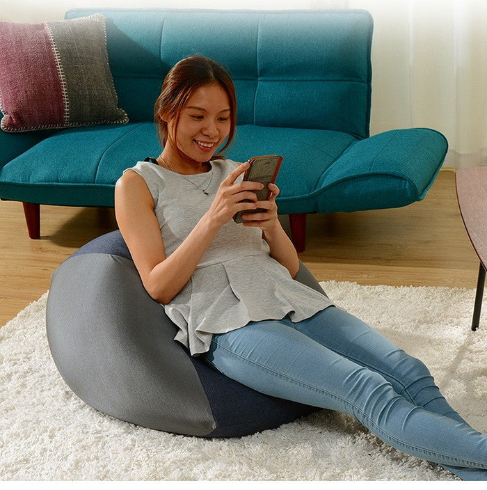 QUBE ビーズクッション M 専用カバー単品 D602 ベージュ レッド アシュグレー インディゴブルー ライトブルー ブラック マスタード ローズピンク グリーン エメラルドグリーン sg-10227の画像