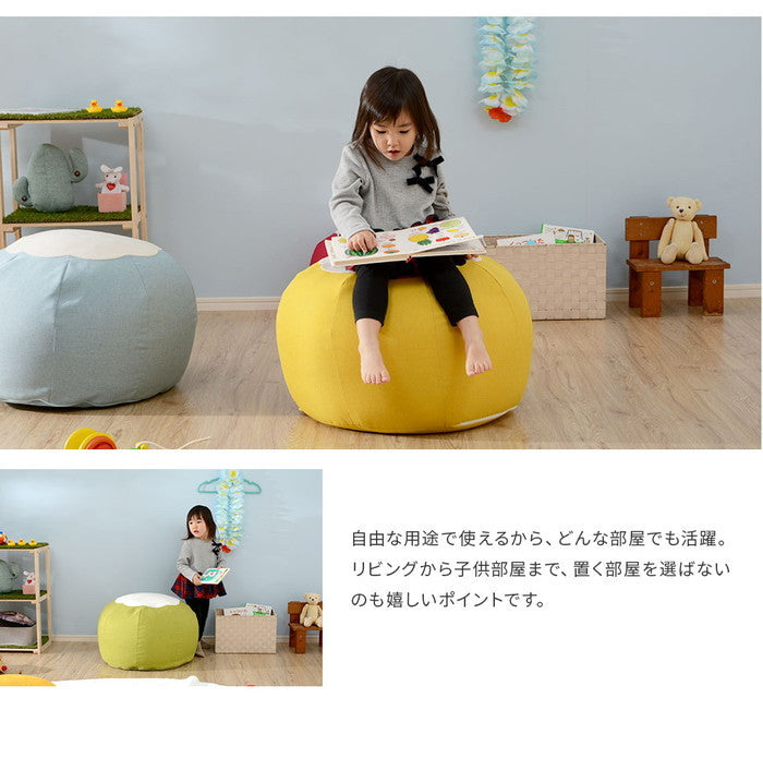 ビーズクッション POTE-CHI a811-potechi-m スカイブルー グレー ネイビー イエロー ピンク ベージュ グリーン sg-10269の画像