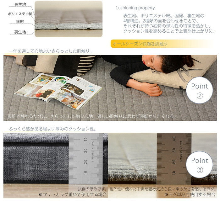 和楽のZONIA ダブルコーナー ラグマット M 190×190cm A818 sg-10308の画像