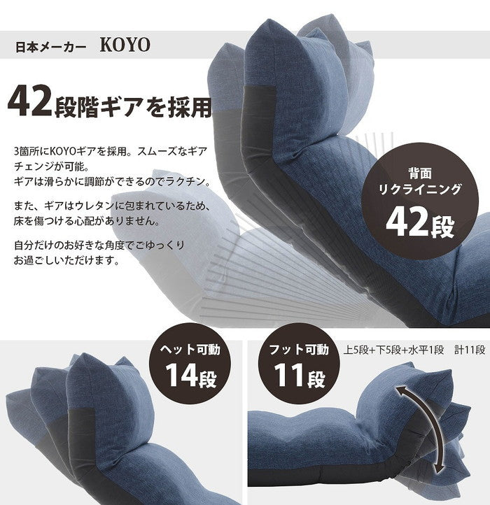 和楽の月 座椅子 LIGHT 42段リクライニング a972 sg-10333の画像