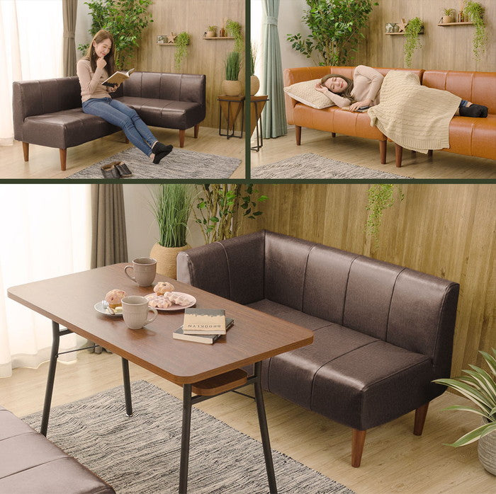 ダイニング ソファ ヴィンテージ コーナー 単品 a1056vtg-cn 左コーナー キャメル ダークブラウン 右コーナー sg-10391の画像