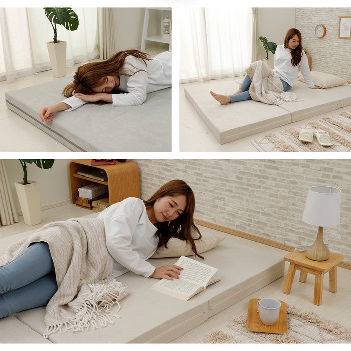 マットレス ダブル a1215 アイボリー ベージュ グレー sg-10413の画像