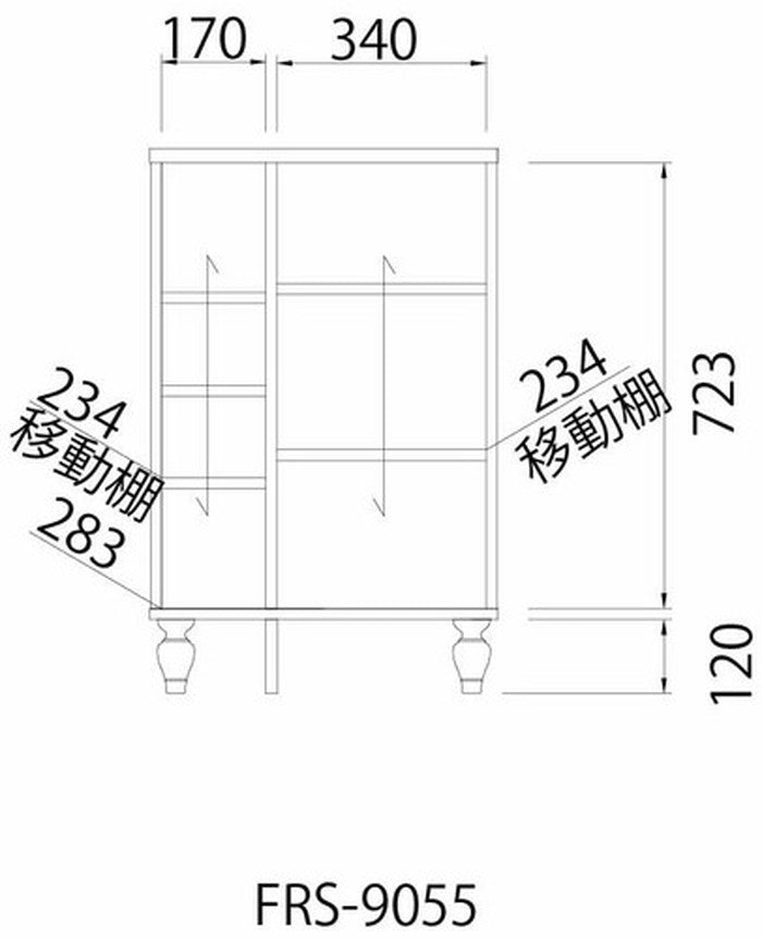 フレンチテイスト シャビー オープンラック フレンチシャビー FRS-9055 sir-4062851s1の画像