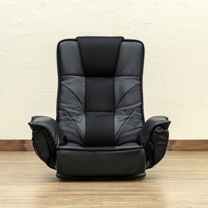 回転式メッシュ肘付座椅子 BK/RD/BL ブラック グレー レッド ブルー sk-cxd11の画像