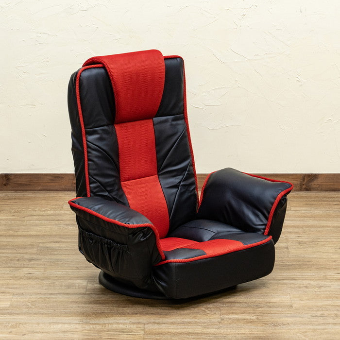 回転式メッシュ肘付座椅子 BK/RD/BL ブラック グレー レッド ブルー sk-cxd11の画像