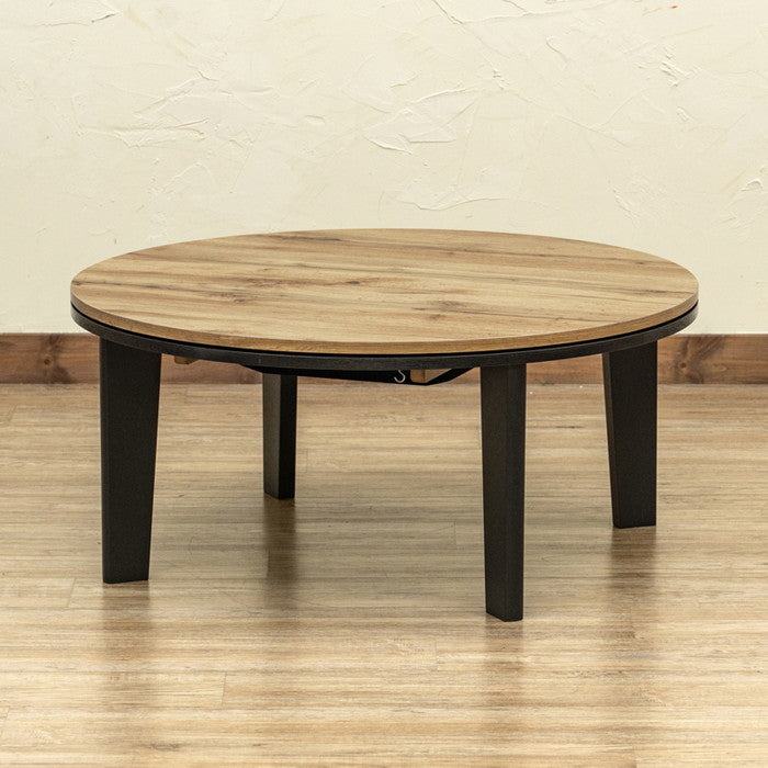 モダンオールシーズン コタツ 80Φ MWH/OAK/VBR マーブルホワイト オーク ヴィンテージブラウン sk-dck08の画像