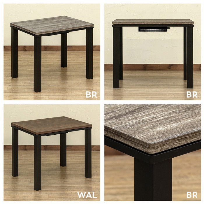 ソファ対応 ハイタイプ コタツ 80×60 BR/NA/WAL ブラウン ナチュラル ウォールナット sk-dck10の画像