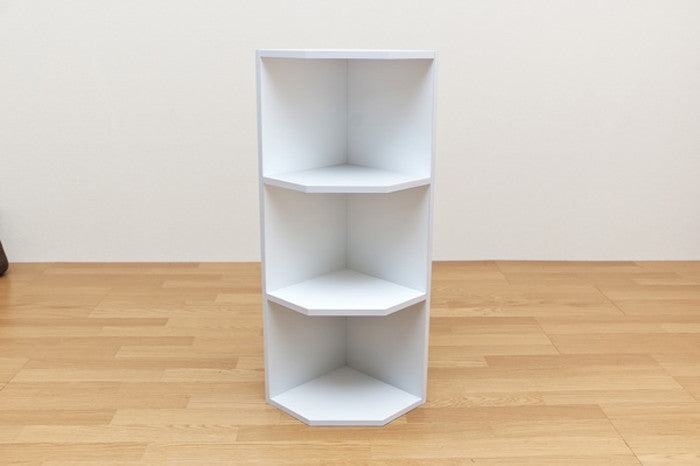 コーナー ラック 3段 WAL/WH ブラック ウォールナット ホワイト sk-fbc03の画像