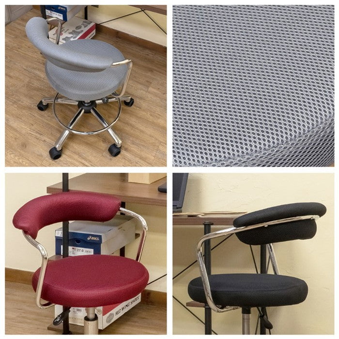 デザインチェア メッシュ生地 MBK/MBL/MGR/MRD ブラック ブルー グレー レッド sk-h1080mの画像