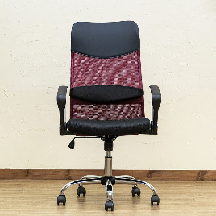 NEWメッシュチェア ハイバック BE/BK/BL/GR/KH/WN ベージュ ブラック ブルー グレー カーキ ワインレッド sk-hay11の画像