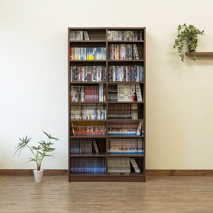 本棚 多目的ラック 180×88 WAL/WW ウォールナット ホワイトウォッシュ sk-hmp07の画像