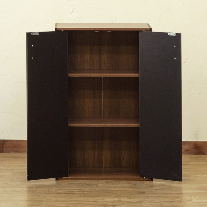 GRANZ 扉付シェルフ BK/WH ブラック ホワイト sk-hmp28の画像