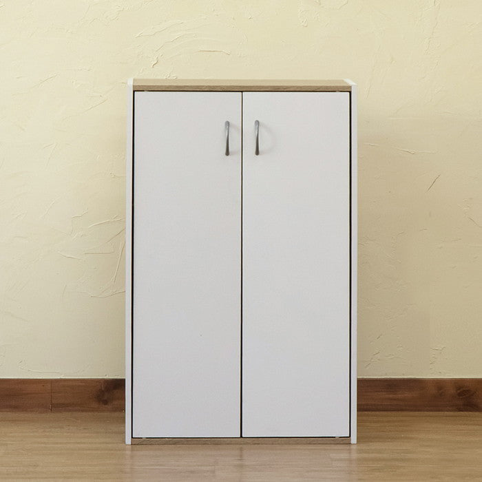 GRANZ 扉付シェルフ BK/WH ブラック ホワイト sk-hmp28の画像