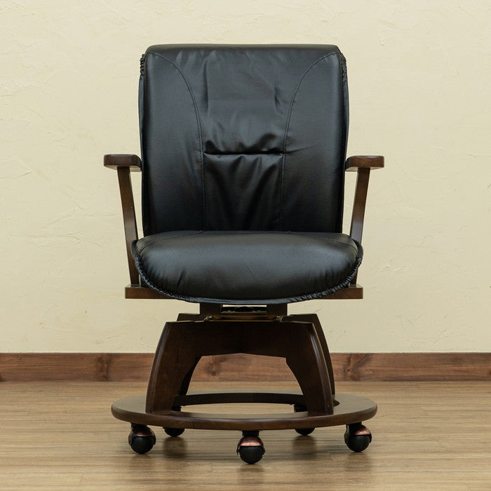 MEGAN キャスター付きダイニング チェア DBR/NA ダークブラウン ナチュラル sk-htr09の画像