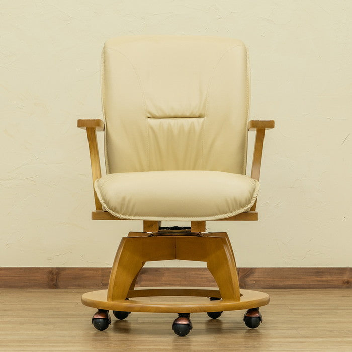 MEGAN キャスター付きダイニング チェア DBR/NA ダークブラウン ナチュラル sk-htr09の画像