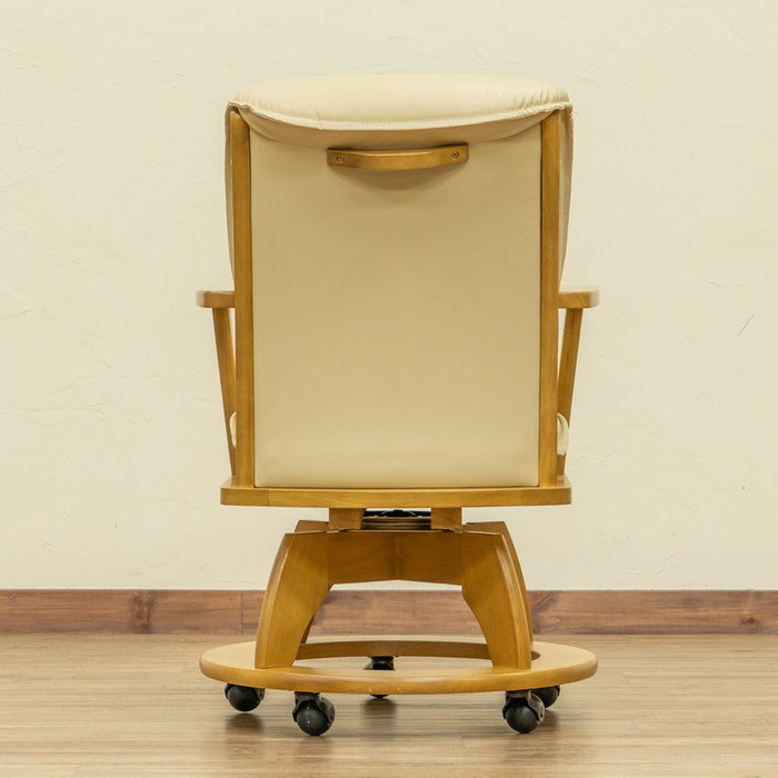 MEGAN キャスター付きダイニング チェア DBR/NA ダークブラウン ナチュラル sk-htr09の画像