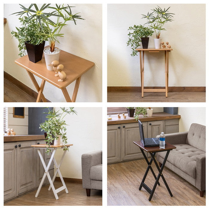 フォールディングテーブル BK/BR/NA/WH/BRBK/NAWH ブラック ブラウン ナチュラル ホワイト ブラウンブラック ナチュラルホワイト sk-is01の画像