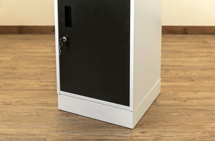キューブBOX 鍵付きロッカー専用ベース ホワイト sk-jac07の画像