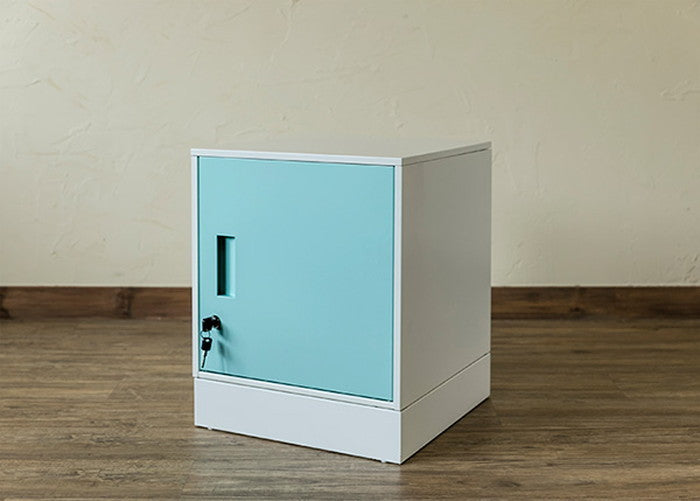 キューブBOX 鍵付きロッカー専用ベース ホワイト sk-jac07の画像