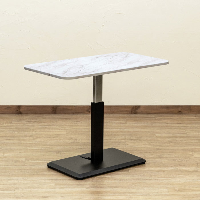 昇降式 リビングテーブル 90×48 MWH/VBR/CGR マーブルホワイト ヴィンテージブラウン コンクリートグレー sk-lci02の画像