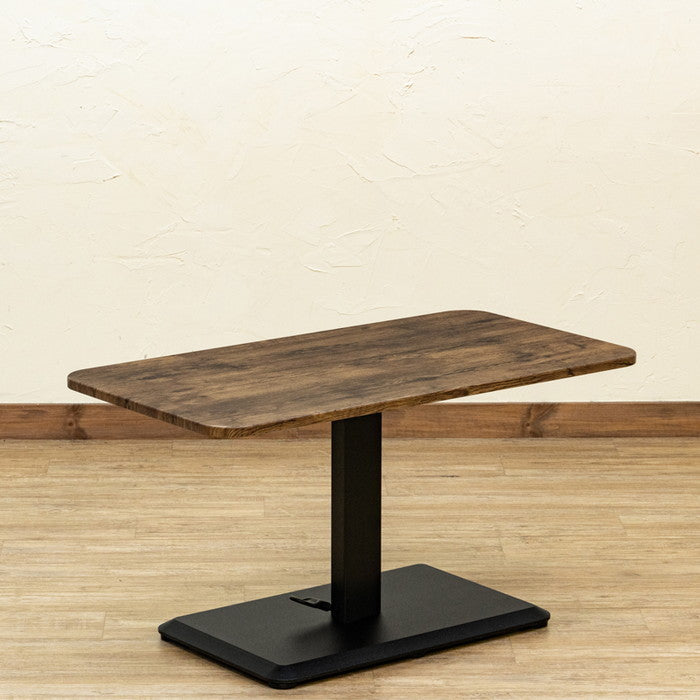 昇降式 リビングテーブル 90×48 MWH/VBR/CGR マーブルホワイト ヴィンテージブラウン コンクリートグレー sk-lci02の画像