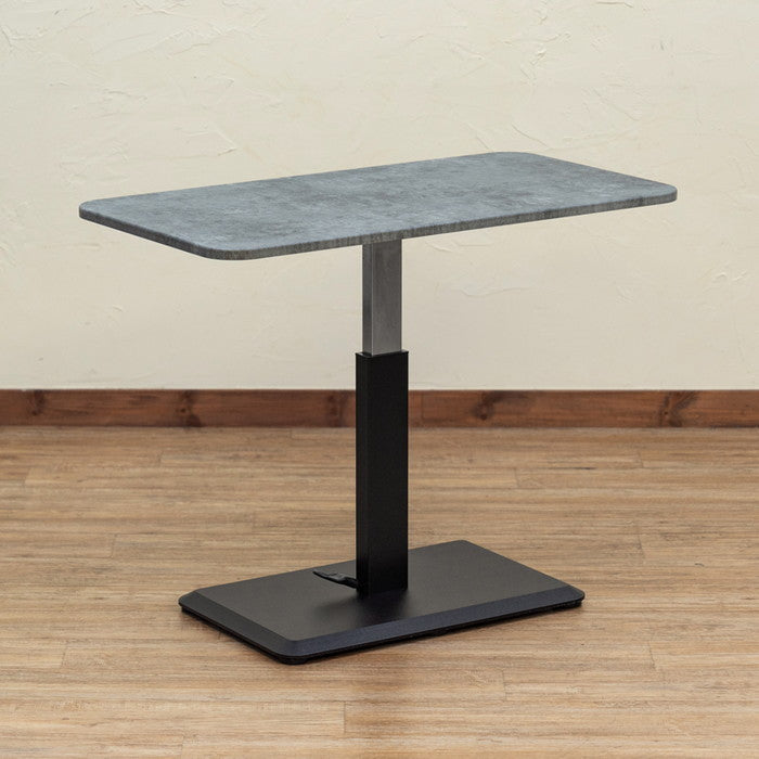 昇降式 リビングテーブル 90×48 MWH/VBR/CGR マーブルホワイト ヴィンテージブラウン コンクリートグレー sk-lci02の画像