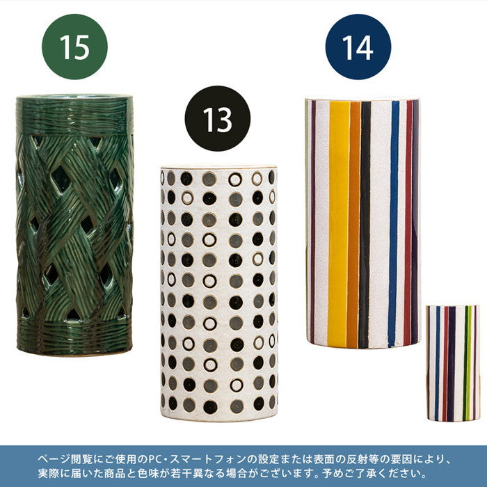 陶器傘立て φ23×H50 5柄 mp1012 mp1013 mp1014 mp1015 mp1016 sk-mp1012の画像