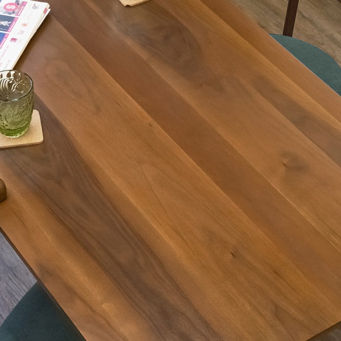 ALMO ダイニング テーブル 110×70 NA/WAL ナチュラル ウォールナット sk-pj02の画像