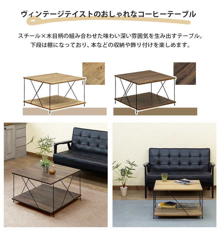 Grant コーヒーテーブル NA/WAL ナチュラル ウォールナット sk-ply01の画像