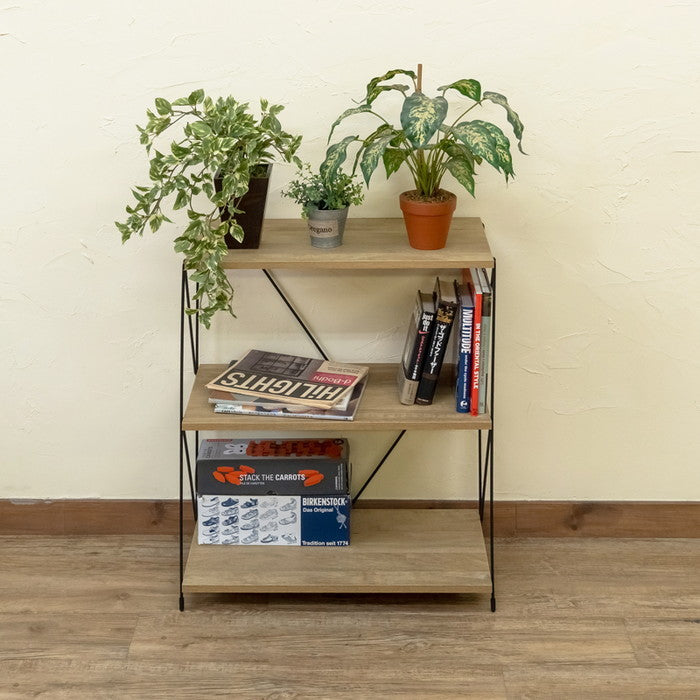 Grant 3段ラック NA/WAL ナチュラル ウォールナット sk-ply02の画像