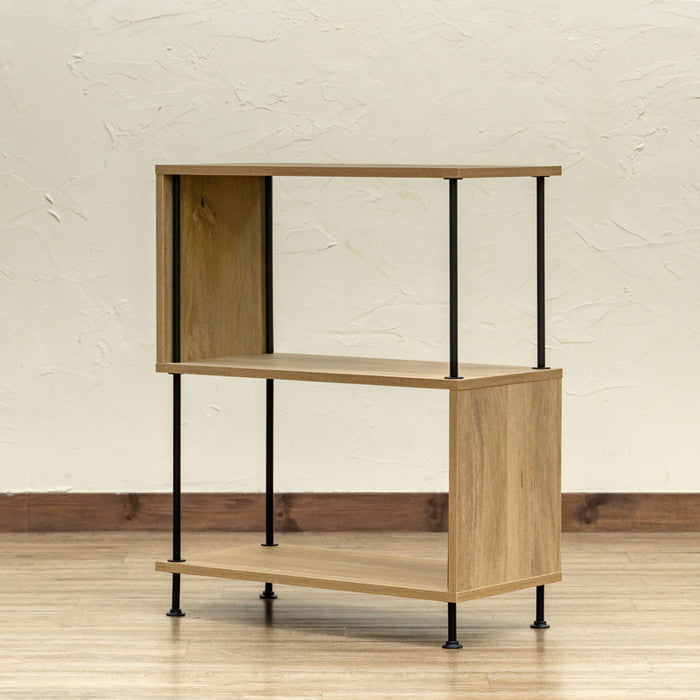 Grant S字ラック 3段 NA/WAL ナチュラル ウォールナット sk-ply04の画像