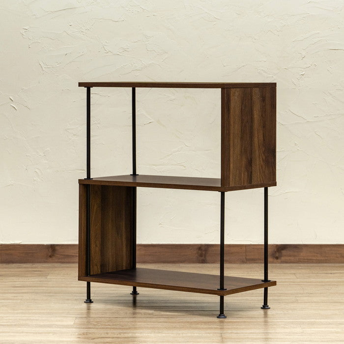 Grant S字ラック 3段 NA/WAL ナチュラル ウォールナット sk-ply04の画像