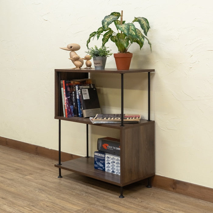 Grant S字ラック 3段 NA/WAL ナチュラル ウォールナット sk-ply04の画像