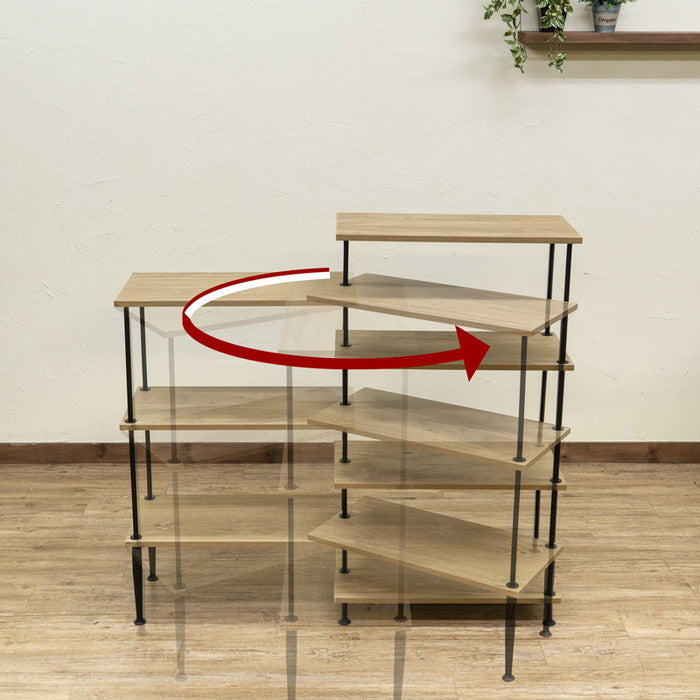 Grant 回転式 ラック NA/WAL ナチュラル ウォールナット sk-ply06の画像