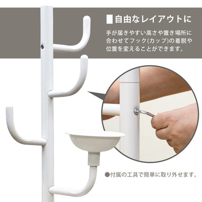 収納上手ポールハンガー ホワイト sk-tcw15の画像