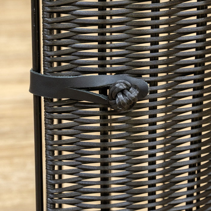 ラタン調 コーナー ラック 2段 DBR/WH ダークブラウン ホワイト sk-tme66の画像