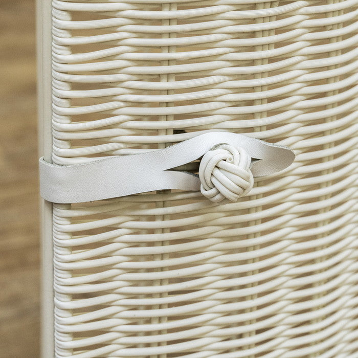 ラタン調 コーナー ラック 3段 DBR/WH ダークブラウン ホワイト sk-tme79の画像