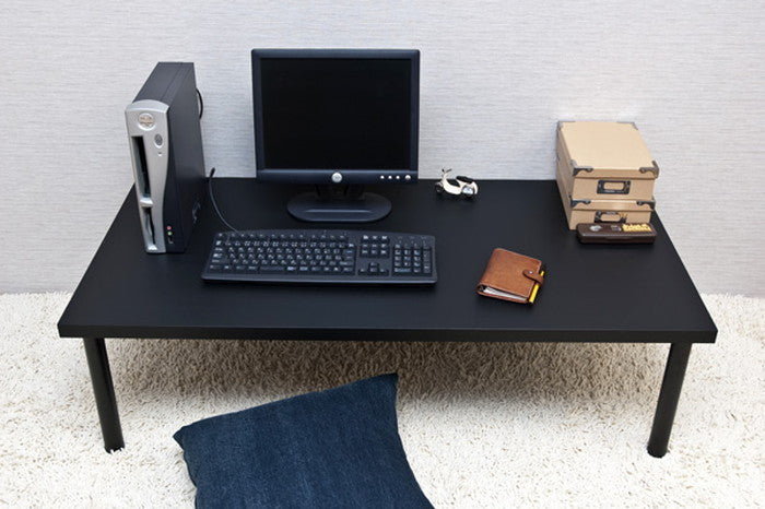 フリーローテーブル 120×60 BK/WH ブラック ホワイト sk-tz1260の画像