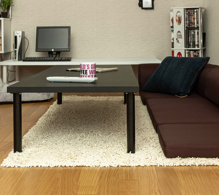 フリーローテーブル 150×60 BK/WH ブラック ホワイト sk-tz1560の画像