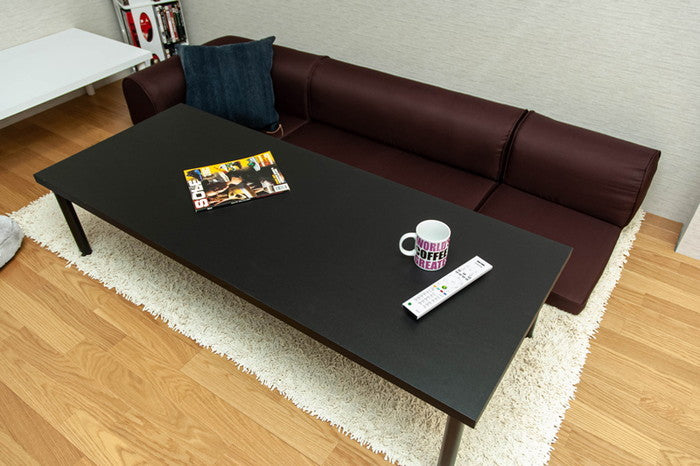 フリーローテーブル 150×60 BK/WH ブラック ホワイト sk-tz1560の画像