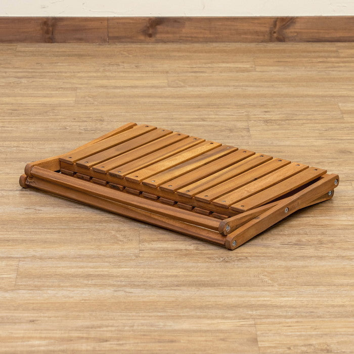 アカシア 折り畳みラック 2段 ワイド ブラウン sk-unl25の画像