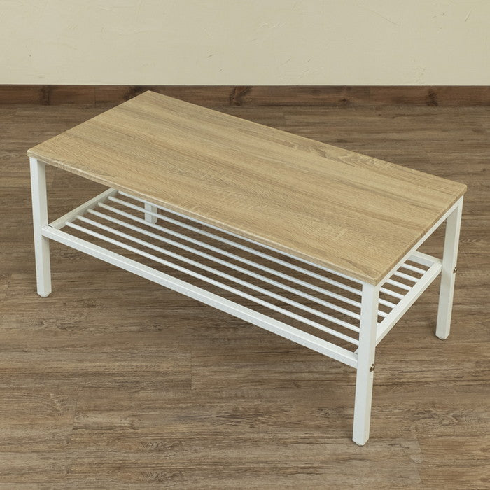 Freyia 棚付きセンターテーブル ABR/DBR/NA/WH アンティークブラウン ダークブラウン ナチュラル ホワイト sk-uth04の画像