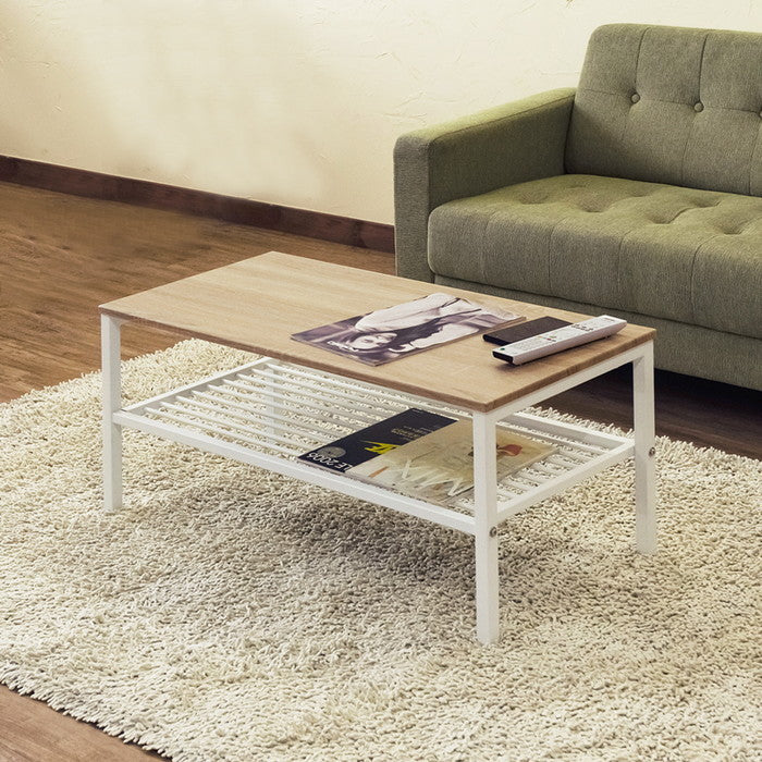 Freyia 棚付きセンターテーブル ABR/DBR/NA/WH アンティークブラウン ダークブラウン ナチュラル ホワイト sk-uth04の画像