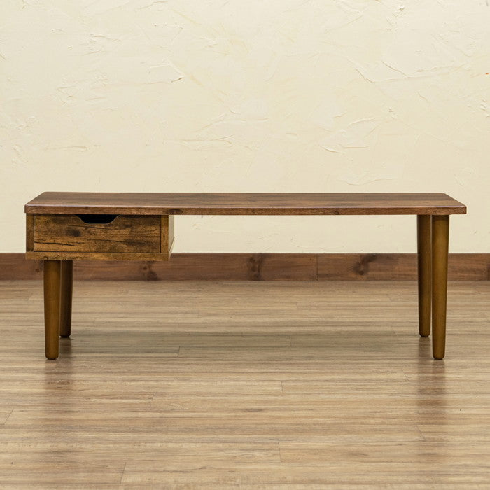 Elmore 引出し付きセンターテーブル ヴィンテージブラウン sk-utk24の画像