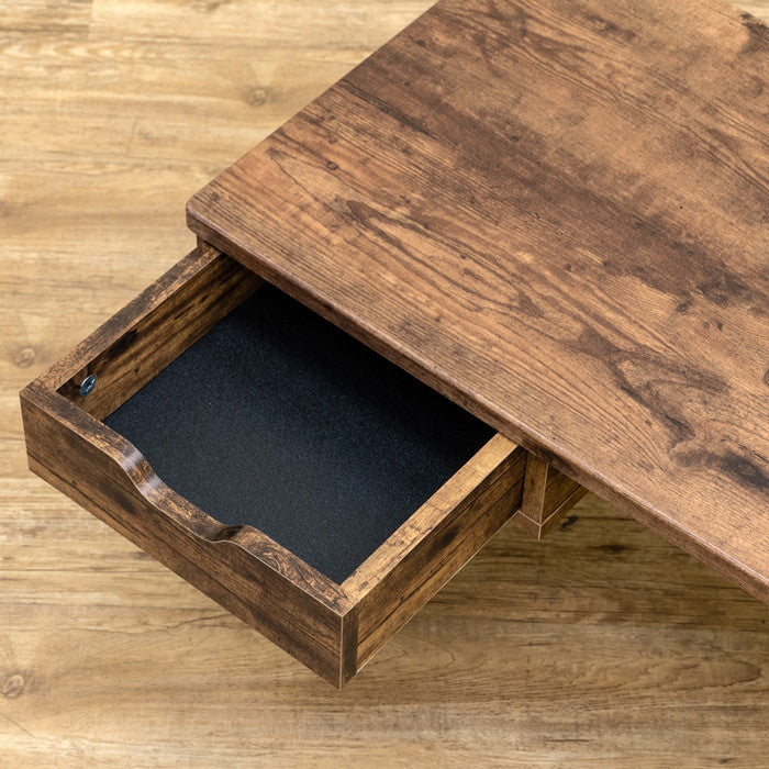 Elmore 引出し付きセンターテーブル ヴィンテージブラウン sk-utk24の画像